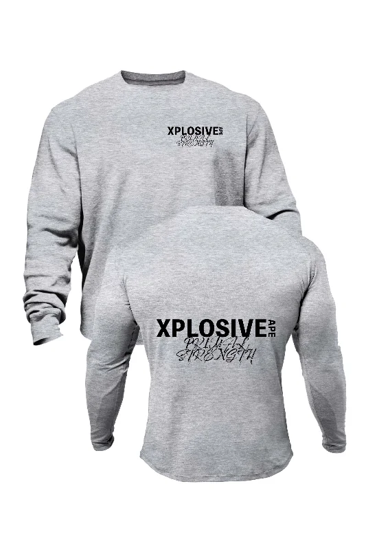 XAPE Primal Strength Grafiti V2 Sweatshirt - Grey Marl