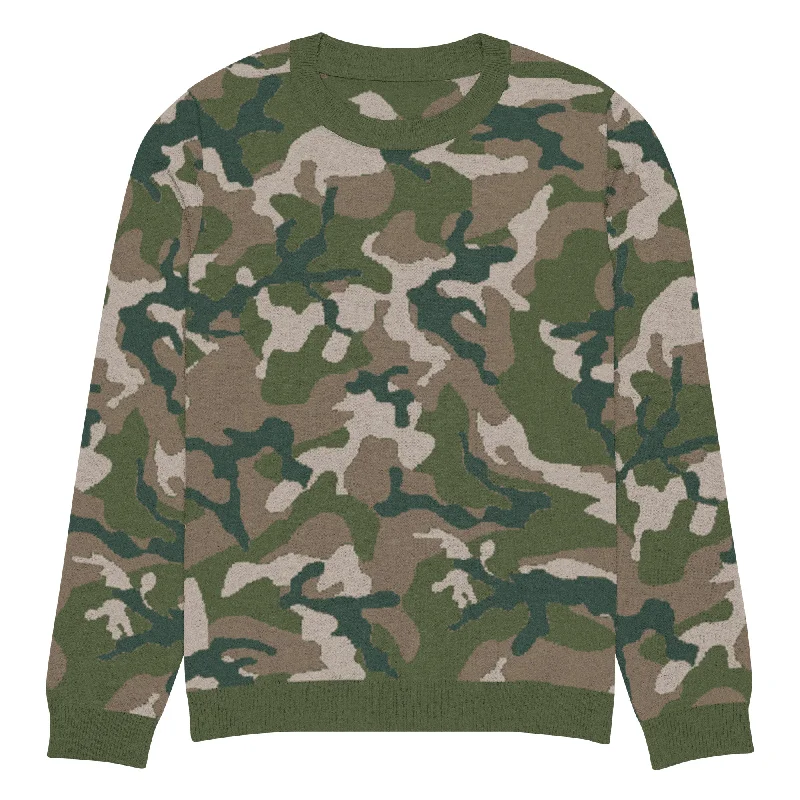 Woodland M81 Camo Knitted Crew Neck Sweater