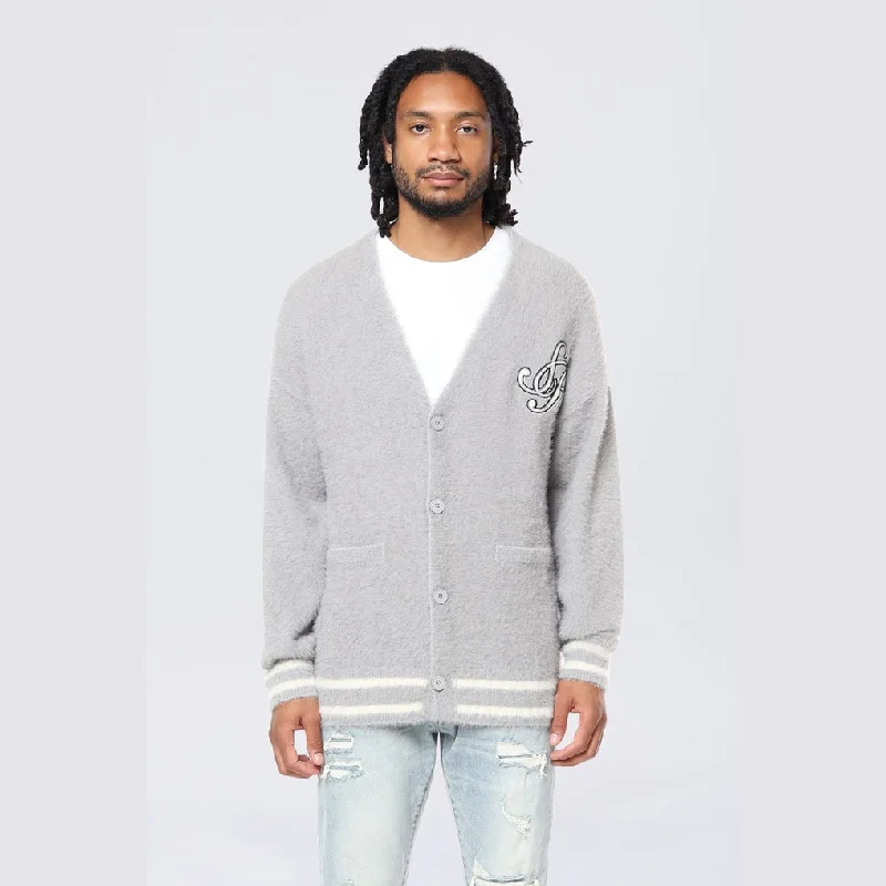 Country Club Cardigan - Heather Grey