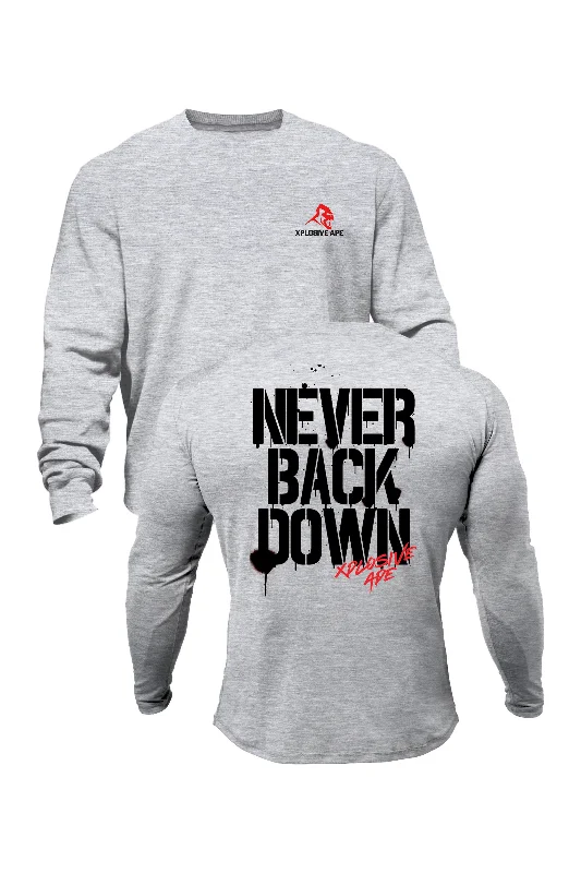 XAPE Never Back Down Signature Sweatshirt - Sports Grey