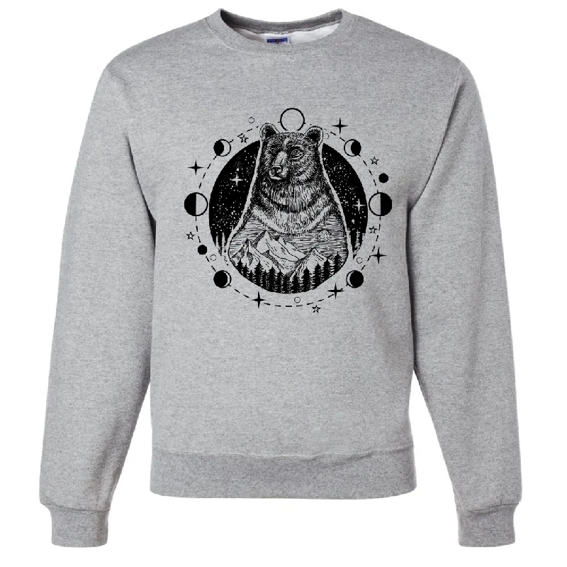 Psychic Moon Forest Grizzly Crewneck Sweatshirt