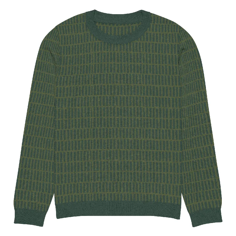 Greenway Grid Knitted Crew Neck Sweater