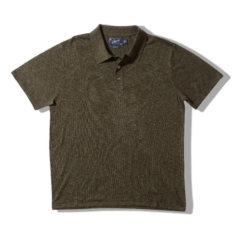 Cloud Cotton Sweater Polo - Olive