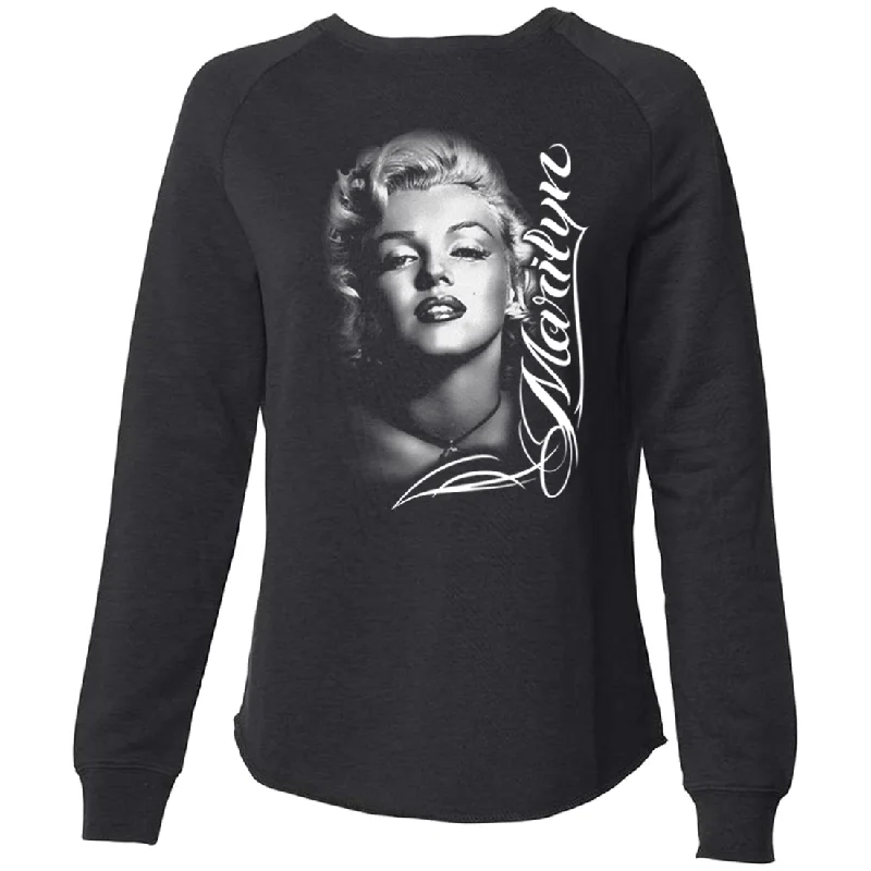 Marilyn Monroe Portrait Signature Super Soft Crewneck Sweater