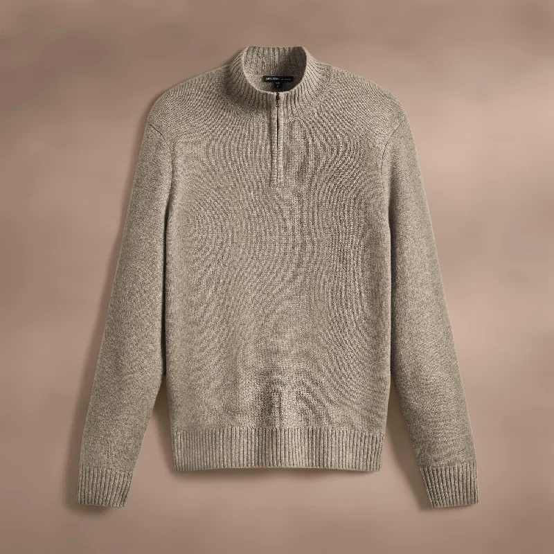 Cashmere Half Zip - Coyote