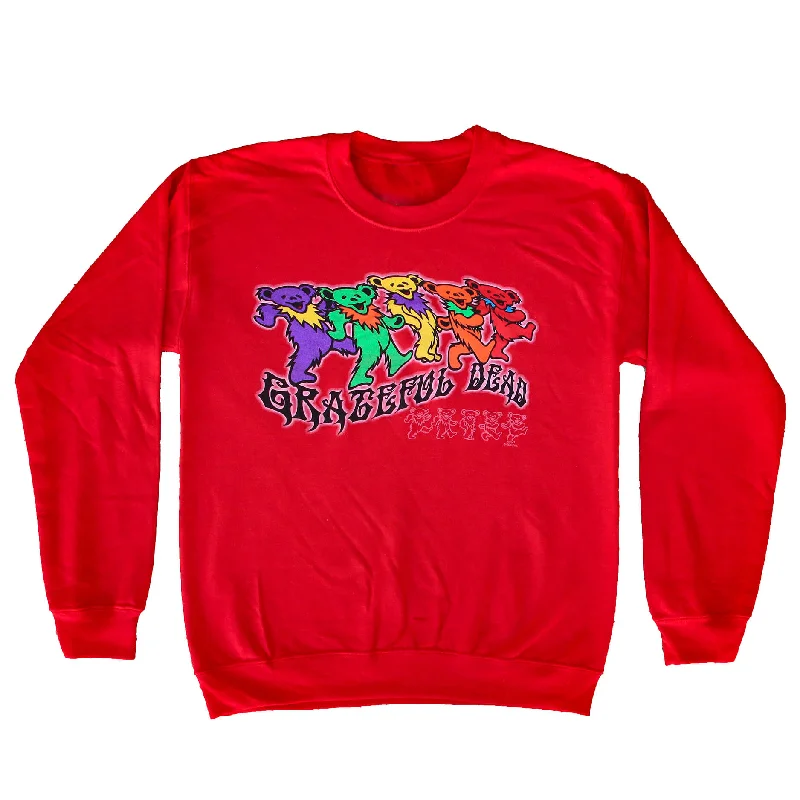 GD TRIPPY BEARS RED CREW NECK