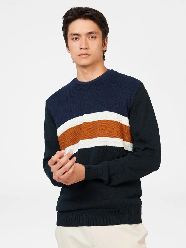 Chest Stripe Crewneck Sweater