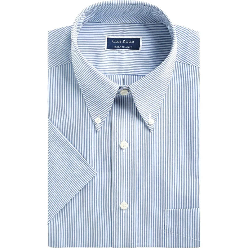 Club Room Mens Cotton Striped Button-Down Shirt