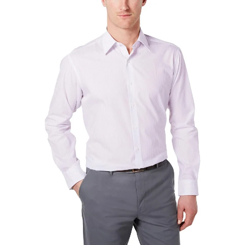 Club Room Mens Slim Fit Striped Dress Shirt