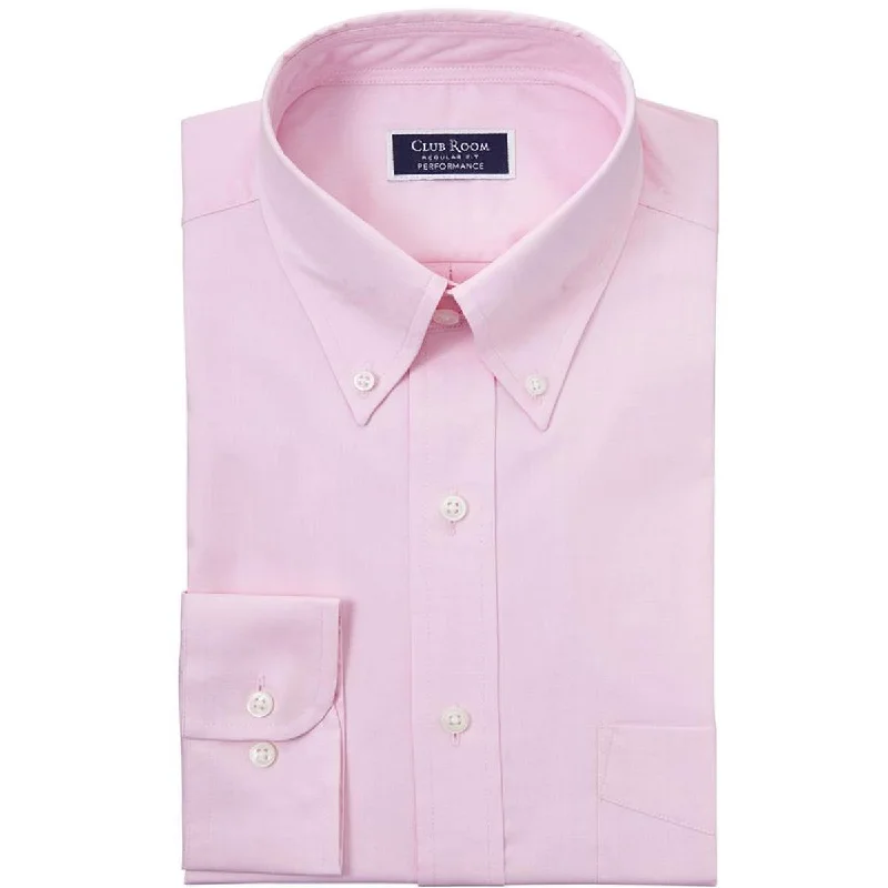 Club Room Mens Solid Office Dress Shirt