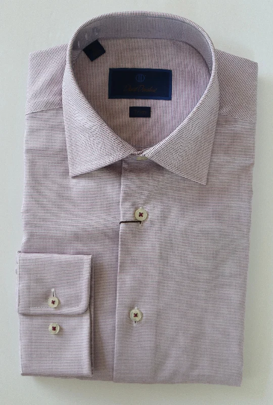 David Donahue Dress Shirt - Wine (Trim)