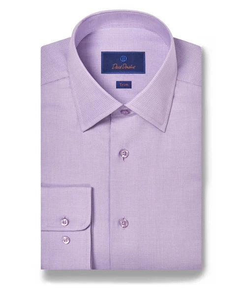 David Donahue Lilac Micro Dobby Dress Shirt (Trim Fit)