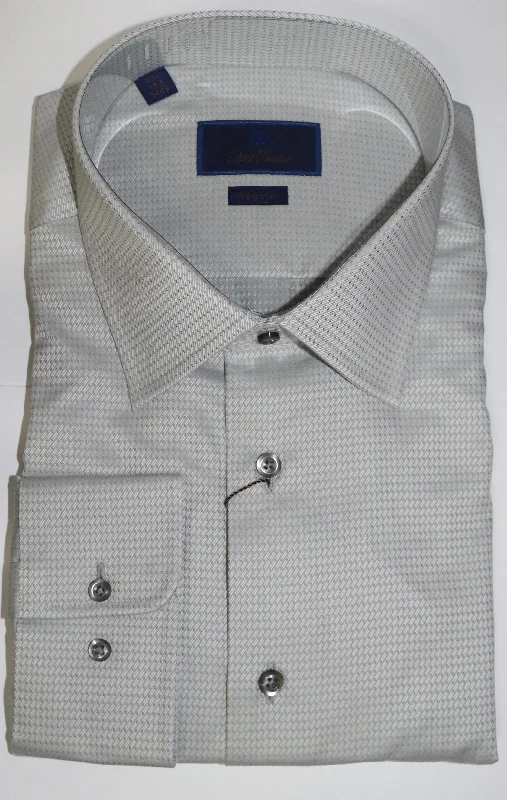 David Donahue Pearl Barrel Cuff Dress Shirt