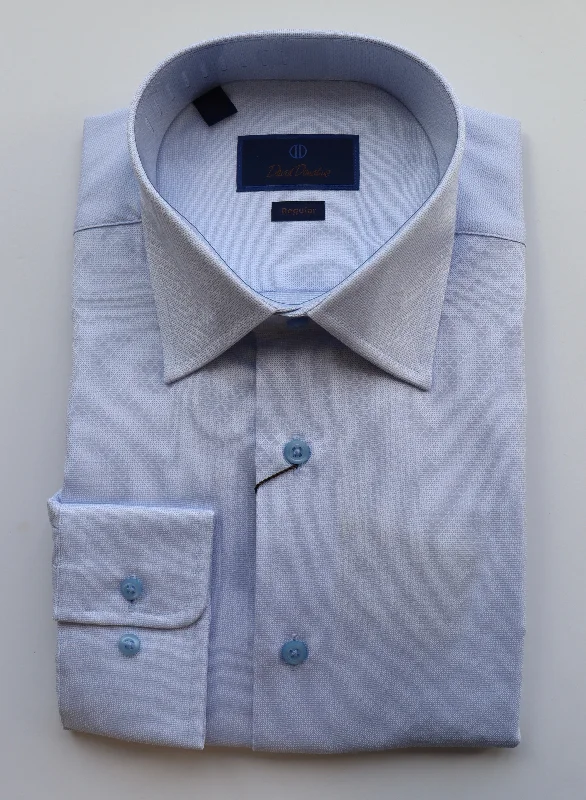 David Donahue Sky Blue Dress Shirt (Regular Fit)