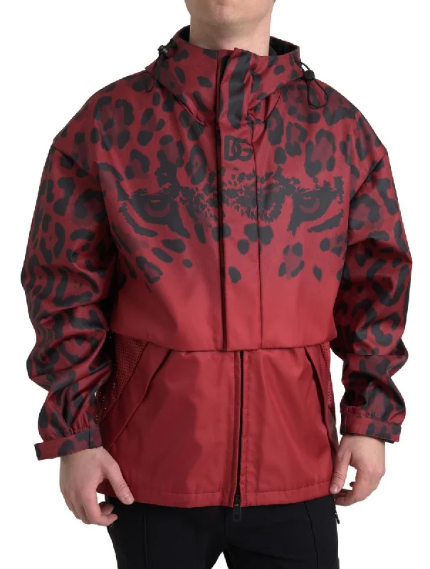 Dolce & Gabbana Radiant  Leopard Print Hooded Men's Jacket