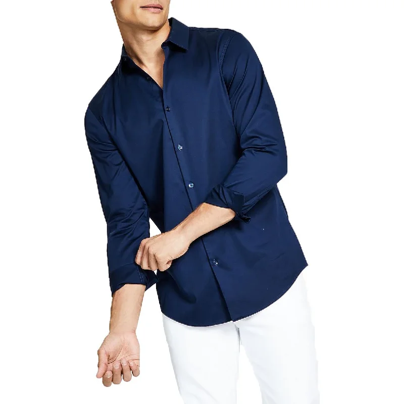 INC Mens Slim Fit Button-Down Dress Shirt