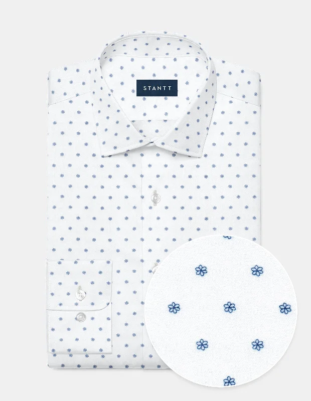 Performance Navy Floral Dot Print