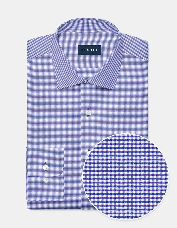 Performance Purple and Navy Mini Tattersall