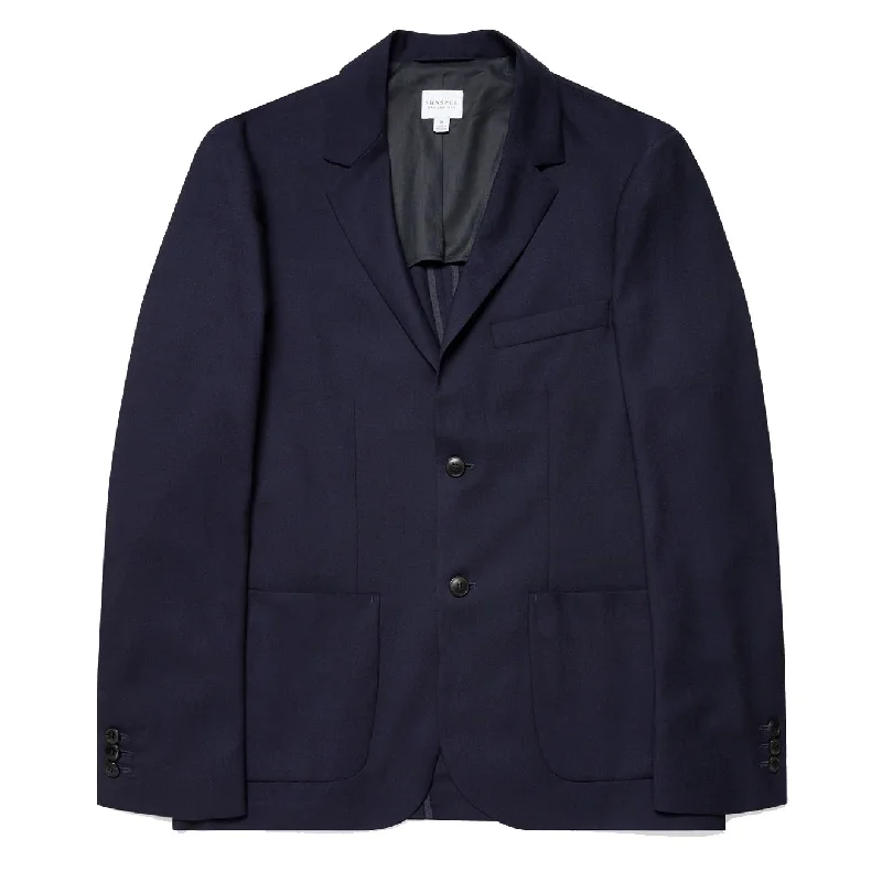 Sunspel Wool Blazer Navy