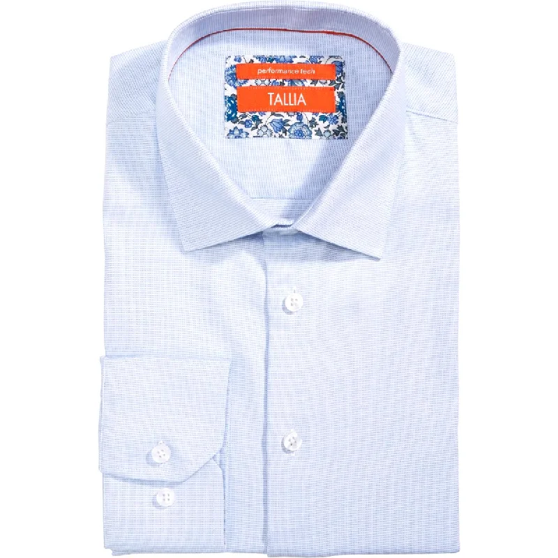 Tallia Mens Pindot Textured Button-Down Shirt