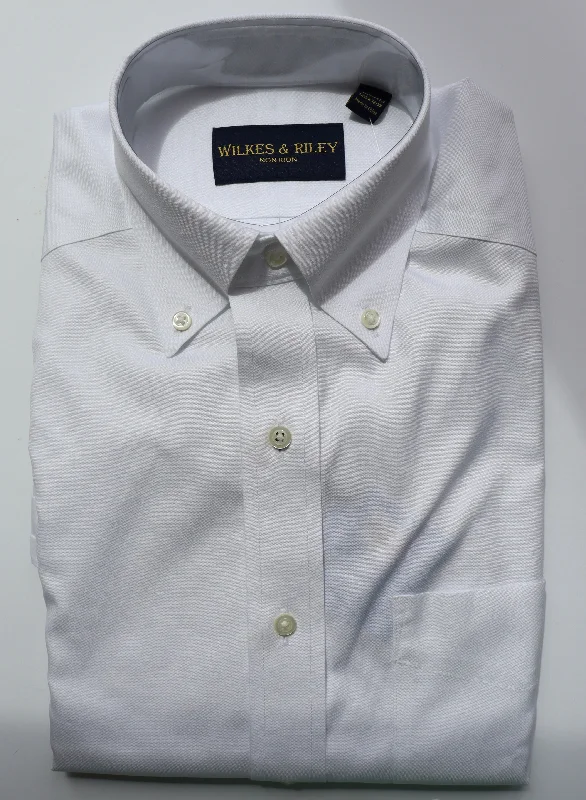 The Shirt Shop Dress Shirt - White Button Down (Exact Sleeve Length)