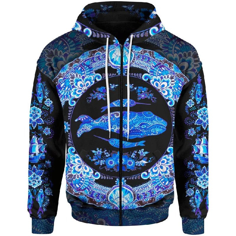 Delft Ocean Zip Hoodie