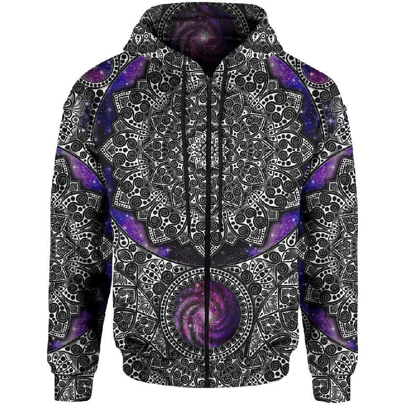 Galaxy Mandala Zip Hoodie