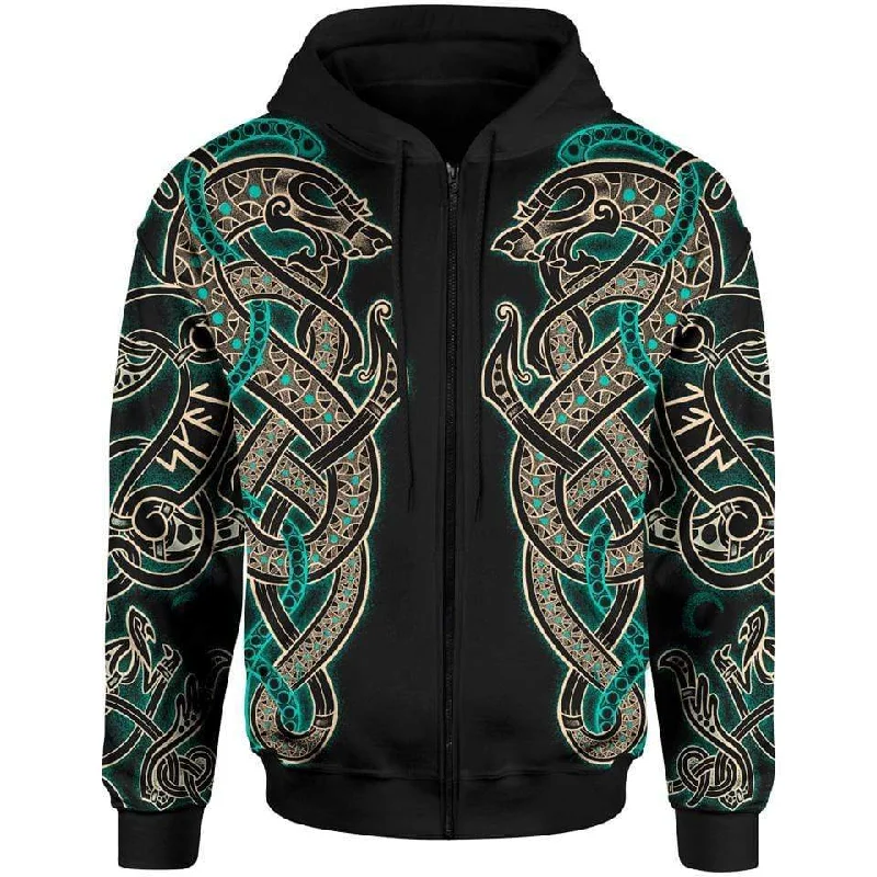 Odin Mask Zip Hoodie