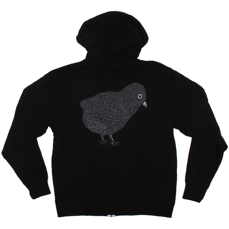 Orchard Frankie Bird Zip Hoodie Black