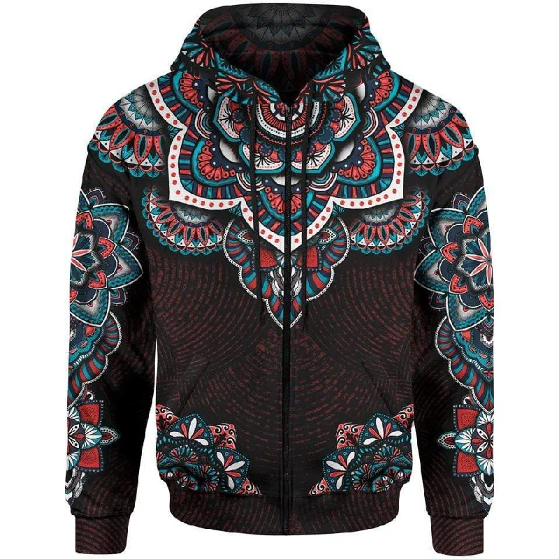 Royal Mandala Zip Hoodie