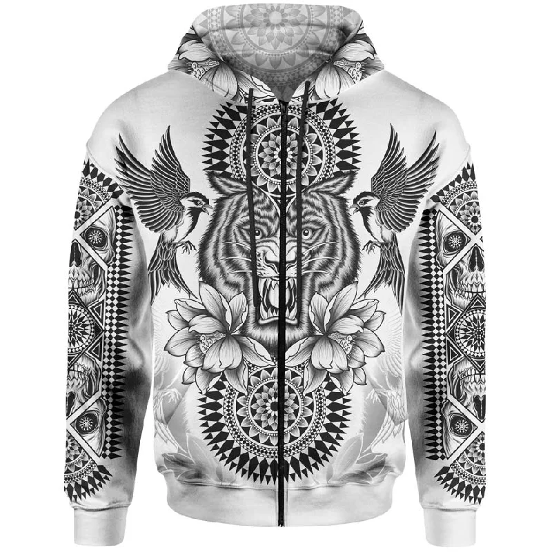 Tribal Tiger Zip Hoodie