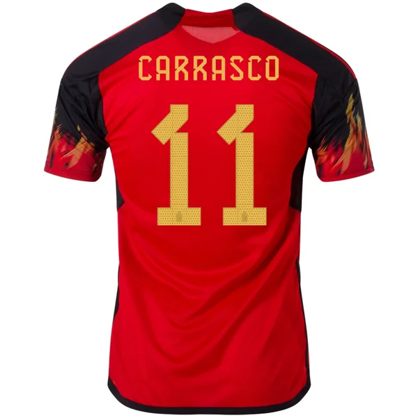 adidas Belgium Yannick Carrasco Home Jersey 22/23 (Red/Black)