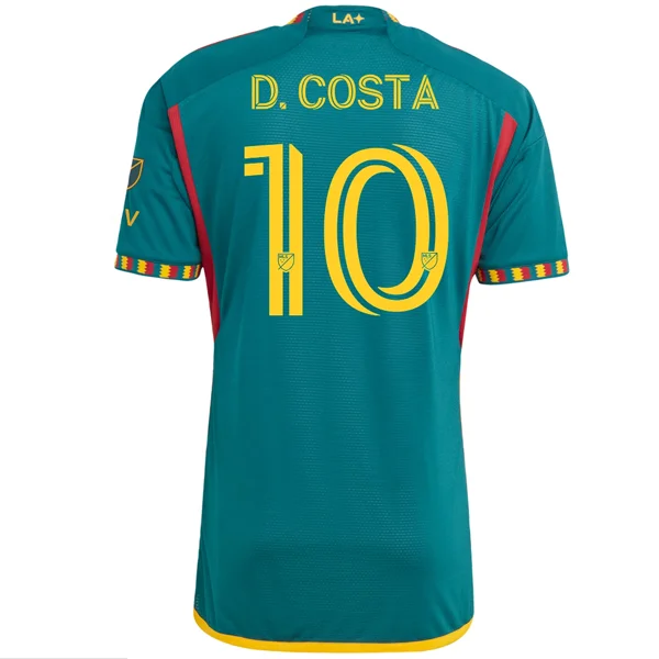 adidas La Galaxy Authentic Douglas Costa Away Jersey w/ MLS + Apple TV Patch 23/24 (Green/Yellow)