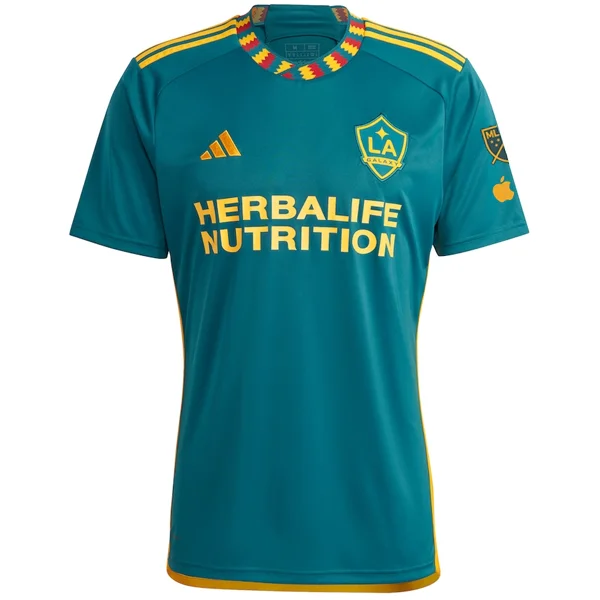 adidas LA Galaxy Away Jersey w/ MLS + Apple TV Patches 23/24 (Green/Yellow)