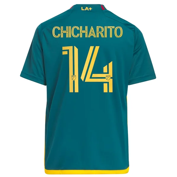 adidas Youth La Galaxy Chicharito Away Jersey 23/24 (Green/Yellow)