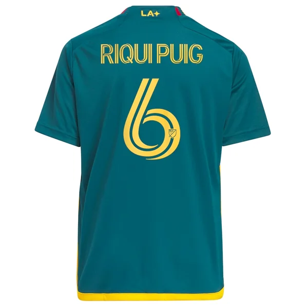 adidas Youth La Galaxy Riqui Puig Away Jersey 23/24 (Green/Yellow)