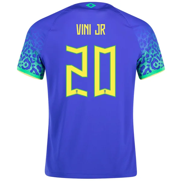 Nike Brazil Vinicius Jr. Away Jersey 22/23 (Paramount Blue/Green Spark)