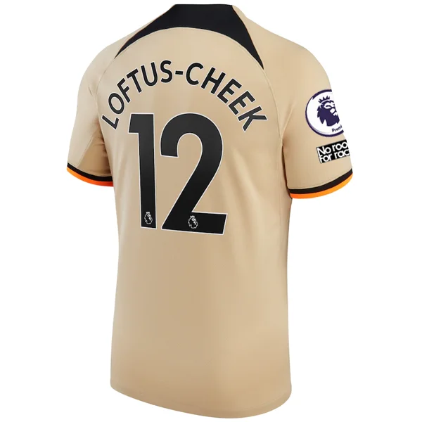 Nike Chelsea Loftus-Cheek Third Jersey w/ EPL + No Room For Racism + Club World Cup Patches 22/23 (Sesame/Black)