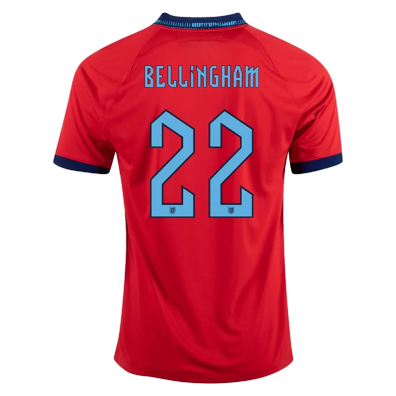 Nike England Jude Bellingham Away Jersey 22/23 (Challenge Red/Blue Void)