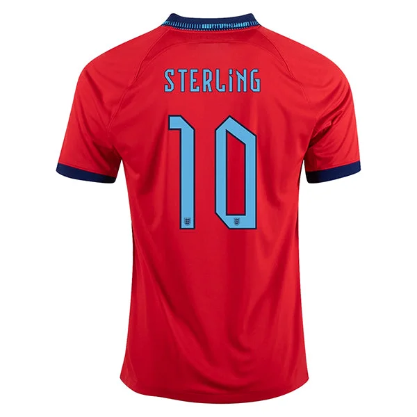 Nike England Raheem Sterling Away Jersey 22/23 (Challenge Red/Blue Void)