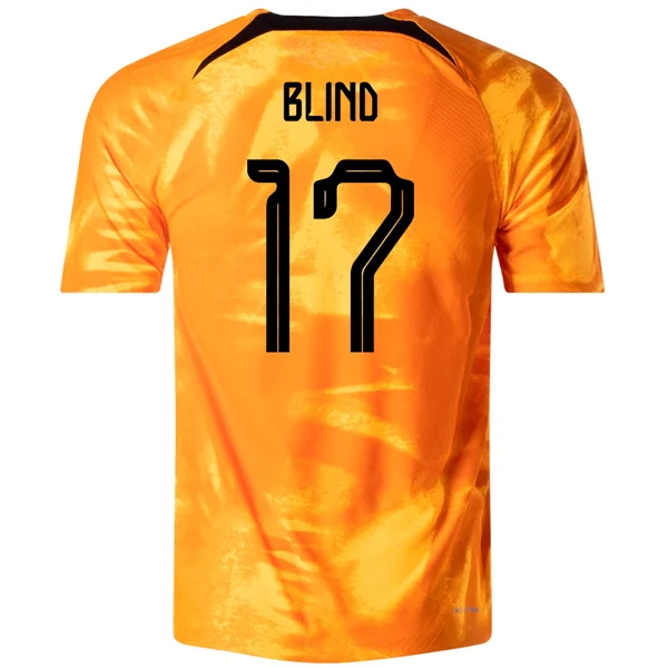 Nike Netherlands Daley Blind Match Authentic Home Jersey 22/23 (Laser Orange/Black)