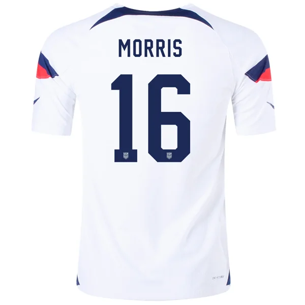 Nike United States Authentic Match Jordan Morris Home Jersey 22/23 (White/Loyal Blue)