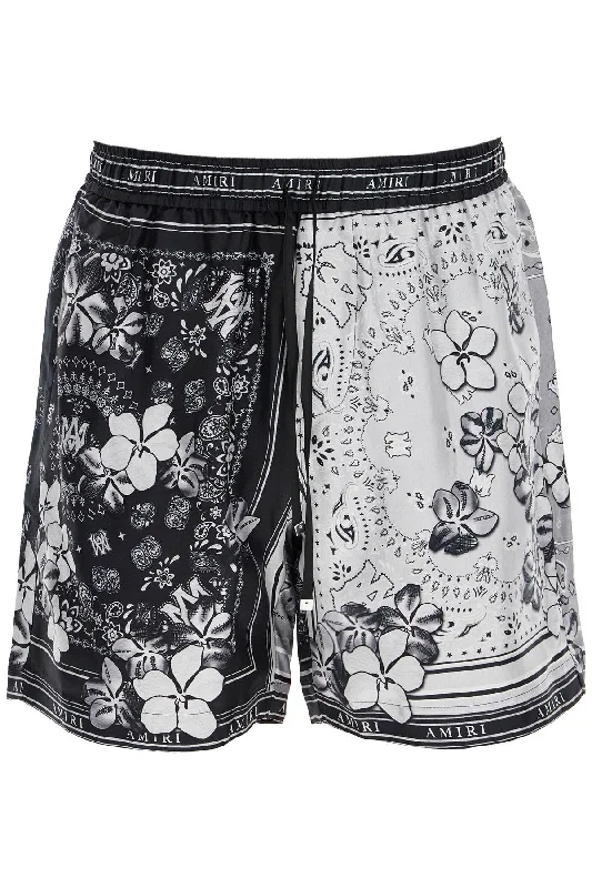 Amiri Men's Silk Bandana Print Bermuda Shorts