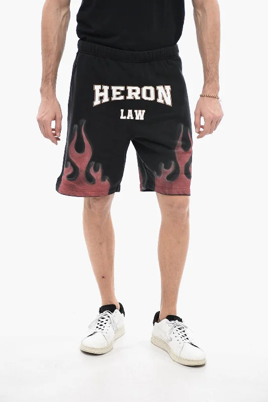 Heron Preston Printed LAW FLAMES Jersey Shorts