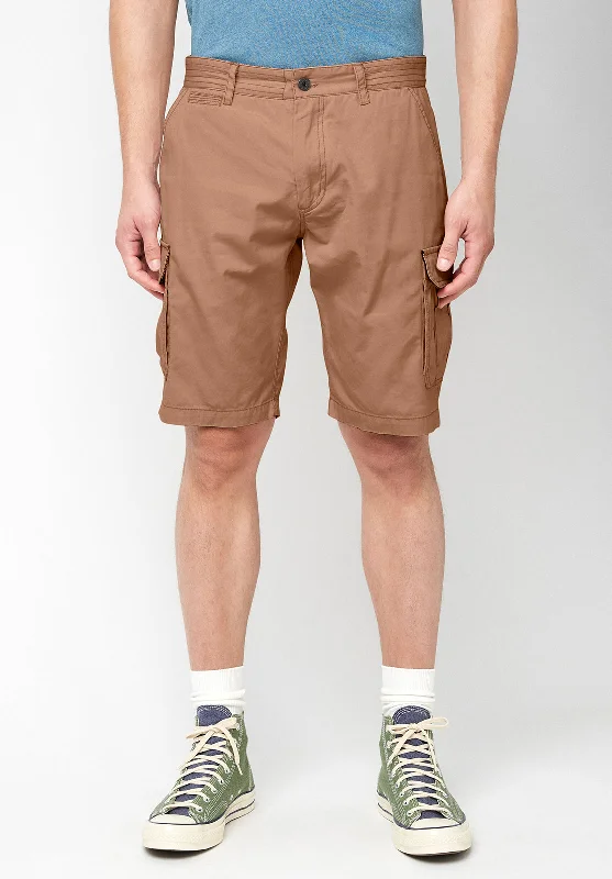 Hormoz Cotton Tan Cargo Shorts - BM23901