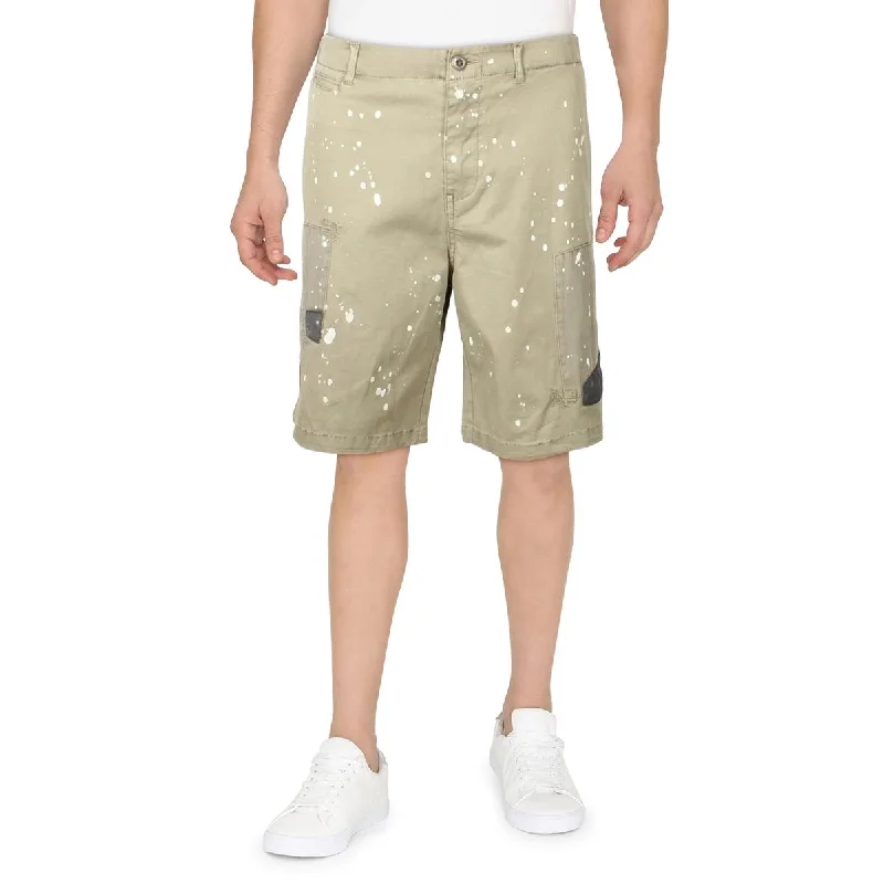 Mens Printed Midi Khaki, Chino Shorts