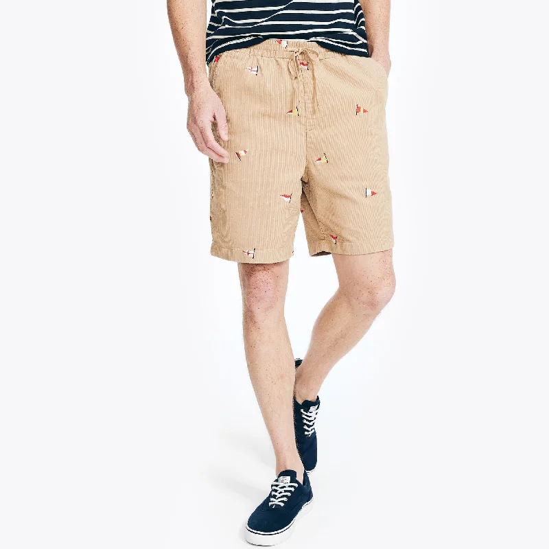 Nautica Mens 7" Printed Corduroy Short