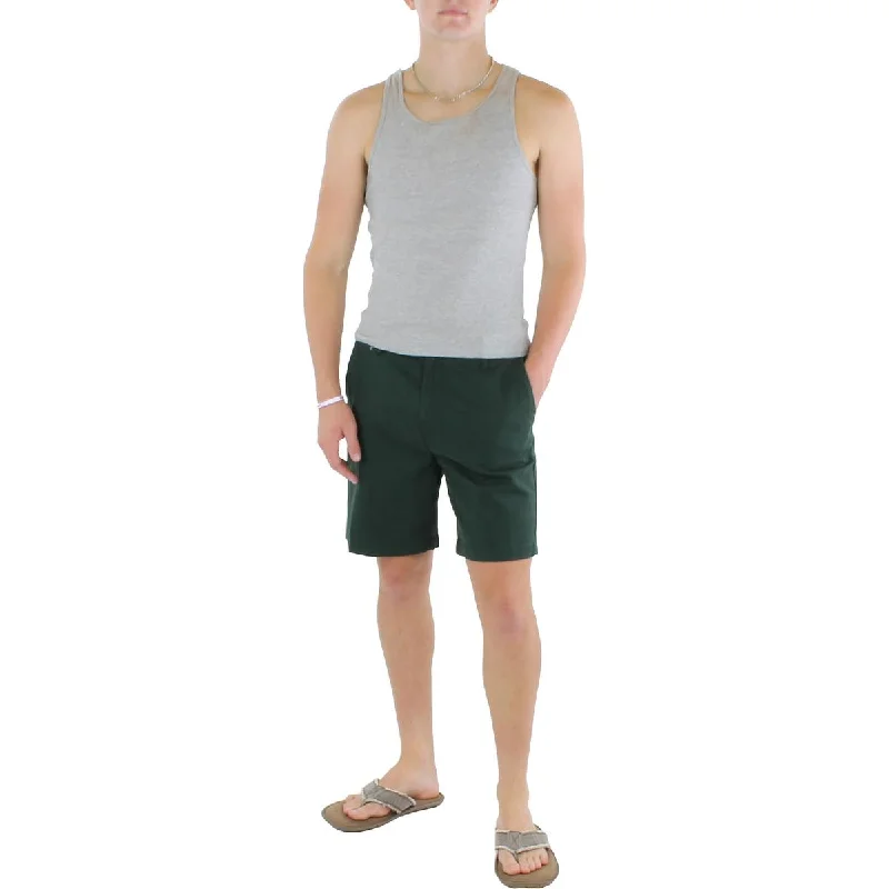 Nautica Mens Canvas Stretch Deck Shorts Flat Front