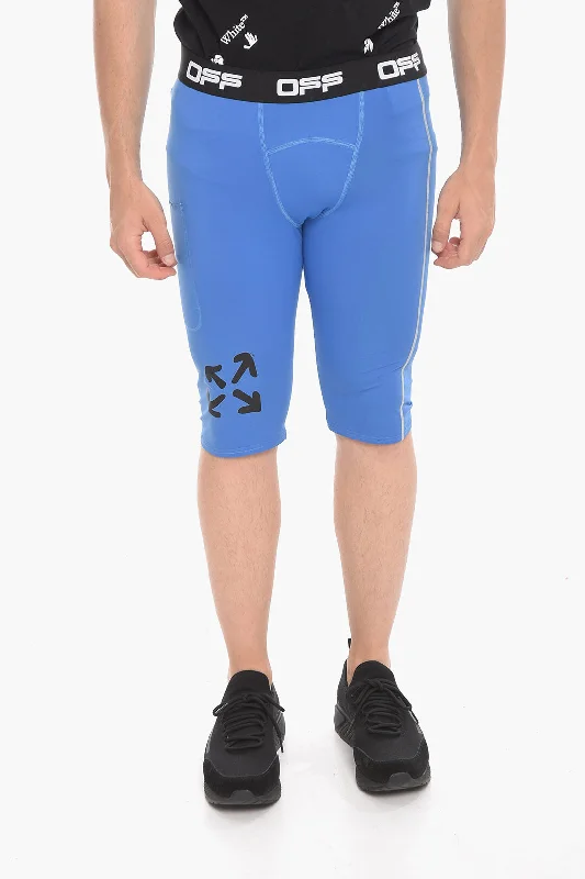 Off-White ACTIVE Logoed Band ARROW COMPRESSION Biker Shorts