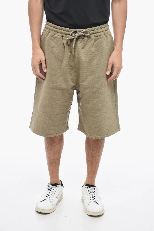 Off-White Skate Shorts with Visible Stitching